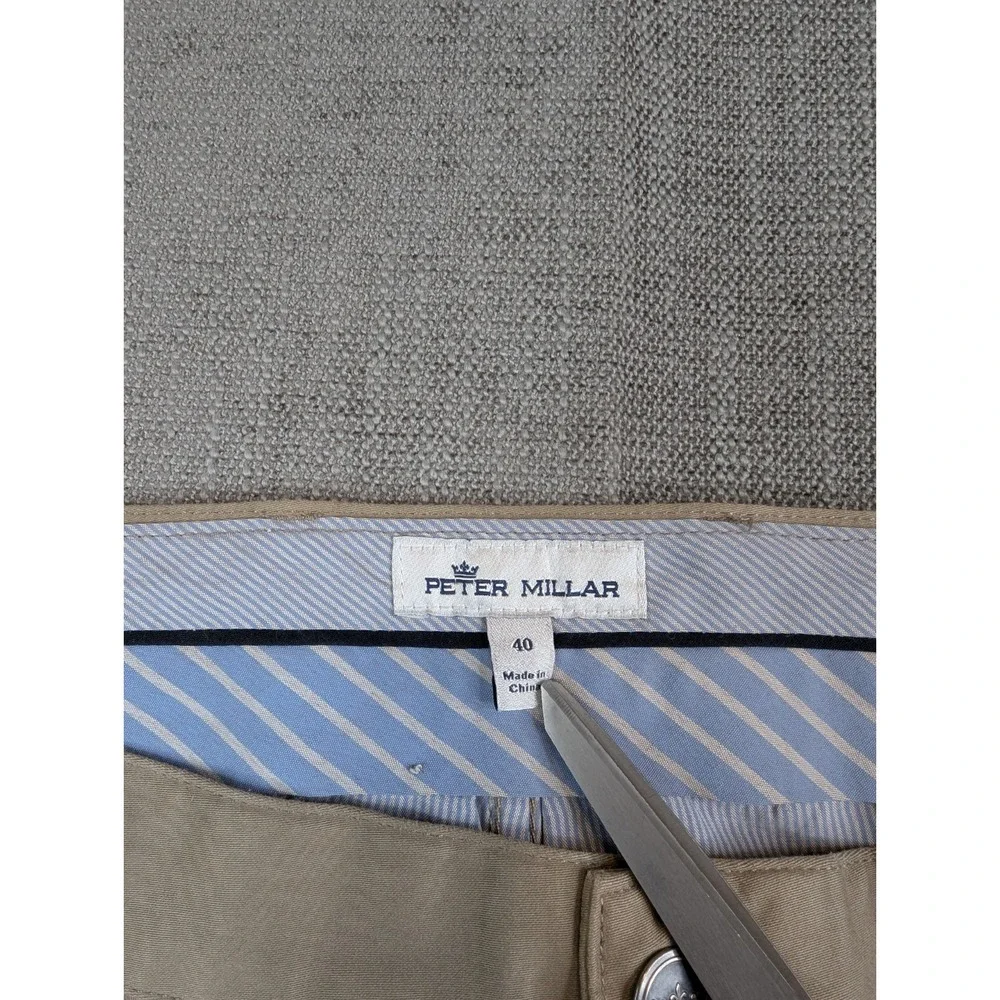 Peter Millar Pants Men 40x33 Brown Ultimate Sateen Pocket Stretch Straight Chino